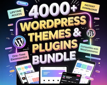 4000+ WordPress Themes & Plugins Mega Bundle | Lebenslanger Zugriff auf den digitalen Download