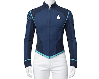 スターフリート風の青い制服ジャケット SFコスプレ衣装