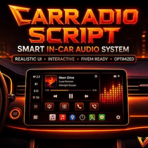 Car Radio Script [ESX/QBcore/QBOX/Standalone] FiveM compatible | Roleplay Radio Script | Optimized | Instant Download