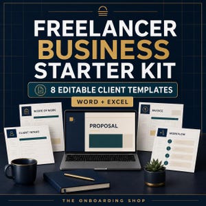 Freelancer Business Starter Kit: 8 Editable Client Templates