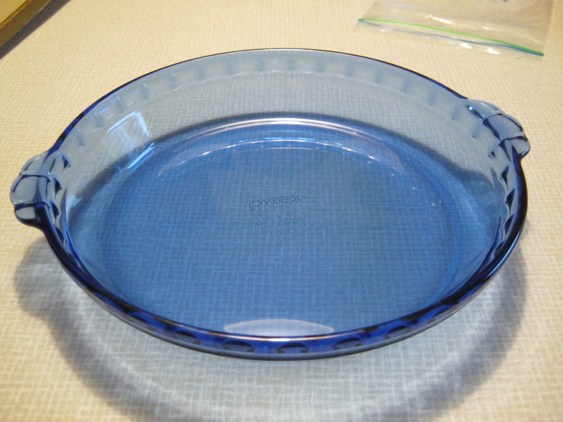 Cobalt Blue Pyrex Deep Dish Pie Plate 9.5 Fluted Edge Etsy