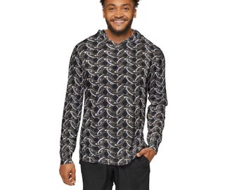 Moletom com Capuz Estampado com Cota de Malha — Moletom Masculino Estampado com Armadura Medieval