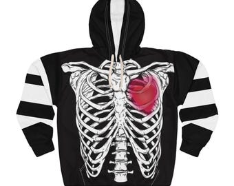 Halloween Skelett Kapuzenpullover (uni-sex)