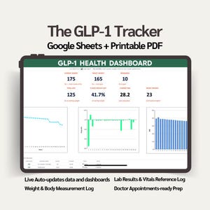 Digital Glp1 Tracker Google Sheet - Etsy
