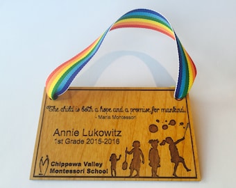 Personalized Montessori Plaque, Maria Montessori, Montessori School, Montessori Method, School Ornament