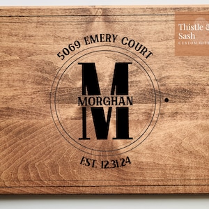 Personalized Maple Serving Tray: Engraved New Home Gift