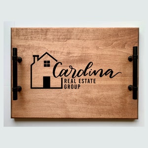Personalized Maple Serving Tray: Realtor Closing Gift, Housewarming Charcuterie Board