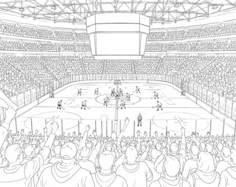 Muurkunst hockey voor kinderkamer en speelkamer enz.