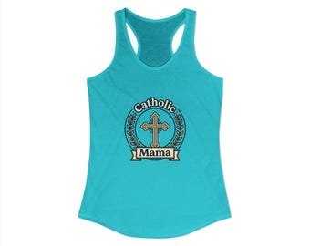 Camisole à dos nageur pour maman catholique | Chemise pour maman basée sur la foi | Camisole d'été chrétienne