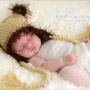 Crochet Lion Hat, photography prop, crochet hat, Liom hat