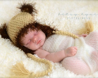 Crochet Lion Hat, photography prop, crochet hat, Liom hat