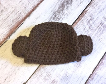 Princess Leia crocheted hat ,  Star Wars ,  baby photography prop