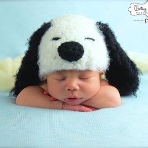 Soft and fuzzy  Dog Crochet hat , Puppy  Hat, photography prop,