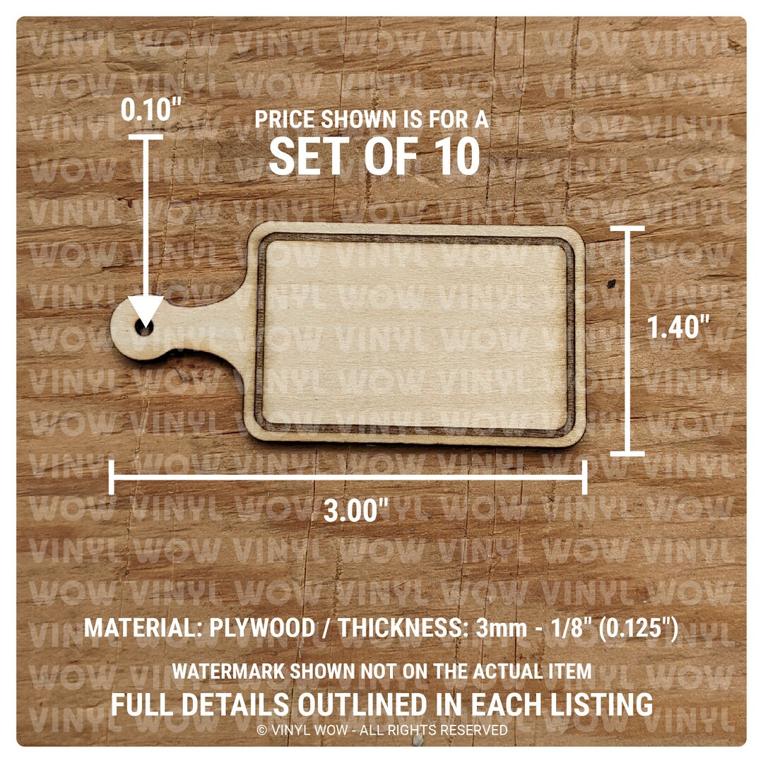 Laser Cut Unfinished Wood Blank Ornaments DIY Set of 10 Etsy