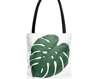 Monstera Leaf "I Wet My Plants" Tote Bag | Plant Lover Tote
