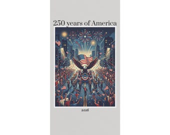 250 Years of America Boho Beach Cloth | 2026 Patriotic Eagle Fireworks