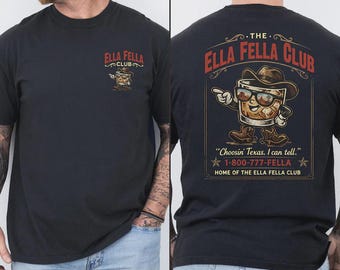 Comfort Colors® Ella Fella Club Cowboy Whiskey Graphic Tee, Western Country Concert Shirt