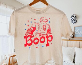 Comfort Colors Boop Eagle T-shirt, Funny 4th July Retro America Shirt, Comfort Colors, USA