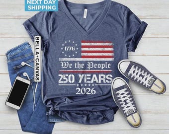 250th America Anniversary Shirt, US 250 Years Sweatshirt, Patriotic Tee with USA Flag, We The People Shirt, Retro Independence Day Hoodie