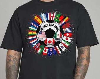 2026 Soccer Cup Shirt, Soccer World Tournament T-shirt, International Game Day Tees, Usa Canada Mexico Football Sweatshirt, Sport Fan Gift
