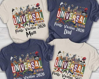 Universal Studios Shirts 2025, Custom Universal Studios Shirts, Universal Studios Family Vacation Shirts 2026, Universal Studios Group Shirt
