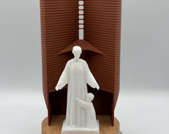 Katholisches LED-Nachtlicht | Marien Schrein Kathedrale | 3D gedruckte Jungfrau Maria Statue | Religiöses Wohnkultur | Hergestellt in LA