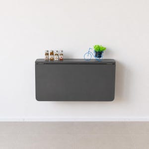 Wall Mounted Folding Table, Space Saving Dining Desk, Pine, Anthracite, Matte White