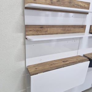 Wall Mounted Folding Table | Fold Down Space Saving Desk | Floating Desk | Small Apartment Furniture