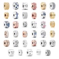 S925 Clip Charm Stopper Bead for Pandora Bracelet, Sterling Silver Rose Gold Gold Plated Spacer, Safety Clip, Birthday Gift for Her product logo