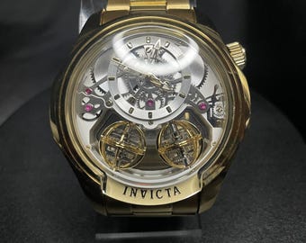 Reloj automático japonés Invicta Specialty Twin-Axis para hombre, 46 mm, oro y acero inoxidable, modelo 48900