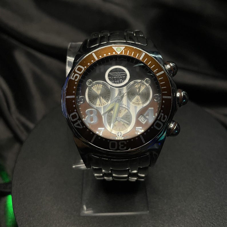Reloj Invicta Lupah 5205 para hombre, cronógrafo, cuarzo suizo, 200 m, acero inoxidable. imagen 1