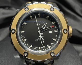 Reloj Invicta 6187 Subaqua Reserve GMT para hombre, fabricado en Suiza, color negro con caja de una ranura.