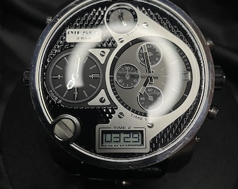 Reloj de cuarzo Diesel Mr. Daddy Cronógrafo para hombre con esfera negra DZ7125