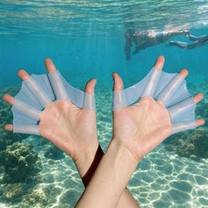 Frog webbed feet Silicone Finger Webbed Gloves For Swimming Training Boost Speed And Efficiency In Pool Or Ocean