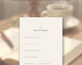 Couples Love Journal, Story of Us Memory Book, Anniversary Keepsake