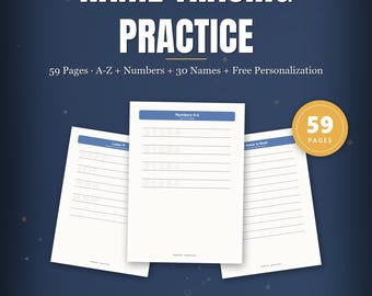 Name Tracing Practice - Editable Custom Name Handwriting Workbook, Editable Name Writing for Preschool Kindergarten