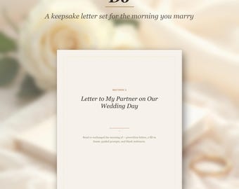 Wedding Day Letters to Husband or Wife, Vow Book Keepsake, Wedding Morning Gift