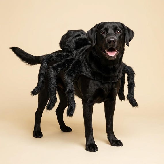 Giant Spider Pet Costume • Halloween Dog Spider Harness • Funny Cat Costume Spooky Pet Clothes