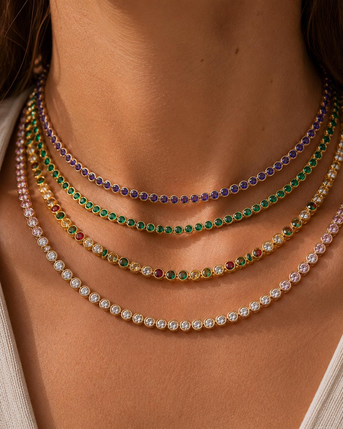 Tennis necklace - Etsy 日本