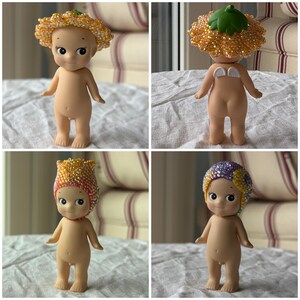 Bedazzled ängelfigur med son | kawaii-figur prydnadsdocka | trendig nyckelringsask bild 7