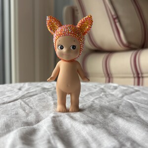 Bedazzled ängelfigur med son | kawaii-figur prydnadsdocka | trendig nyckelringsask bild 6