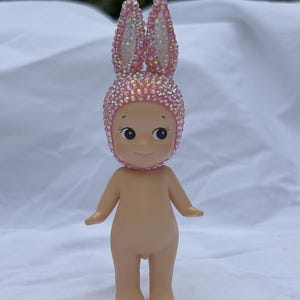 Bedazzled ängelfigur med son | kawaii-figur prydnadsdocka | trendig nyckelringsask bild 2