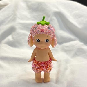 Bedazzled ängelfigur med son | kawaii-figur prydnadsdocka | trendig nyckelringsask bild 14
