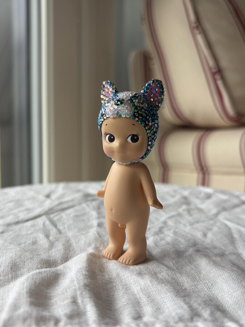 Bedazzled ängelfigur med son | kawaii-figur prydnadsdocka | trendig nyckelringsask bild 11
