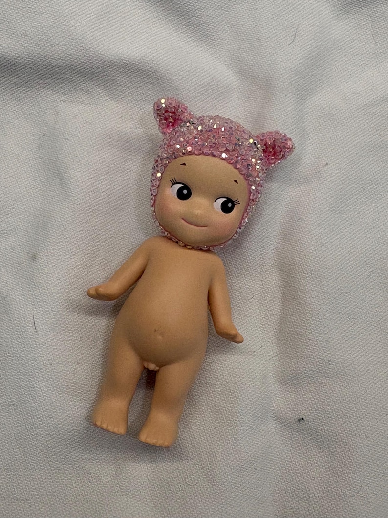 Bedazzled ängelfigur med son | kawaii-figur prydnadsdocka | trendig nyckelringsask bild 15