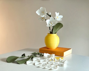Botanische bouwset: 3D-geprinte orchidee van Fiornova | 3D-puzzel voor volwassenen | Flower Craft Kit & cadeau ontworpen in Italië