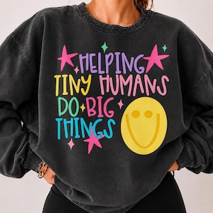 Helping Tiny Humans Do Big Things SVG, Teach Png, Preppy Png, First Day of School, Stars Png, Back to School Png, Daycare Png, Trendy Craft