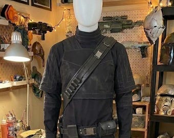 Starwars Inspired Mandalorian Black Flight Suit Undersuit - Bounty Hunter Soft Parts
