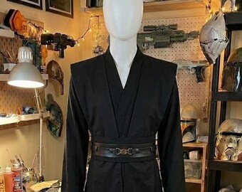Starwars Inspired Black Luke Skywalker Jedi – Anakin Obi-Wan Sith Robe Tunic Set.