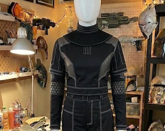 Starwars Inspired Bo-Katan Black Cosplay Costume - Mandalorian Flight Suit - Handmade Beskar Armor Base
